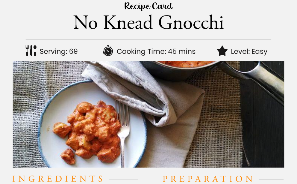 No Knead Gnocchi