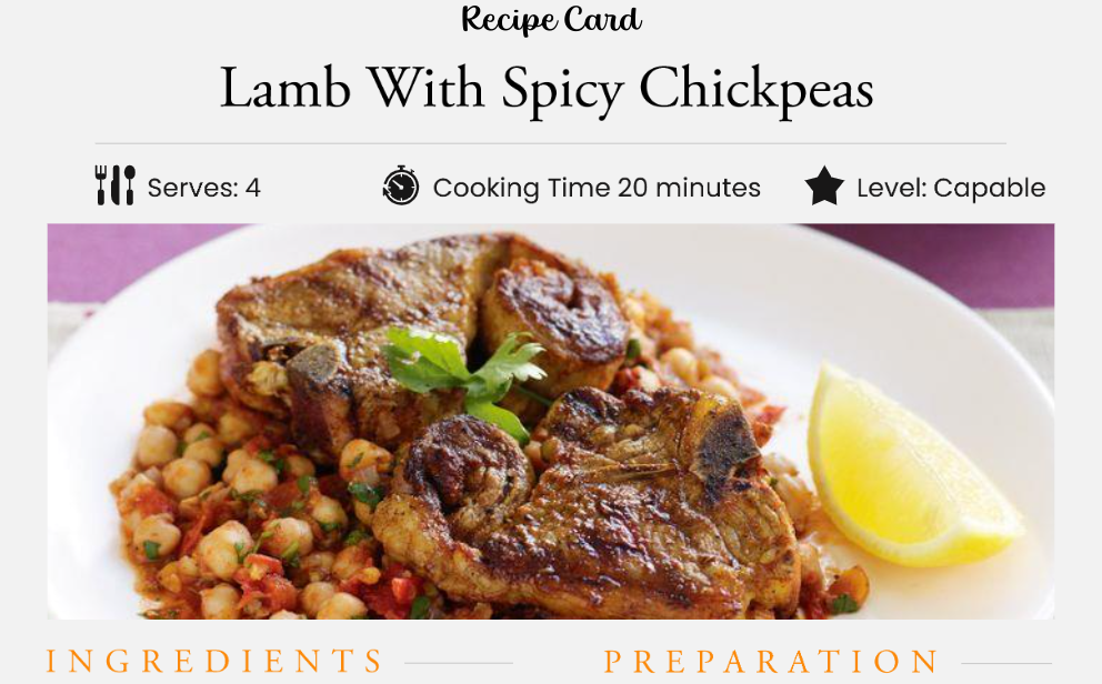 Lamb With Spicy Chickpeas