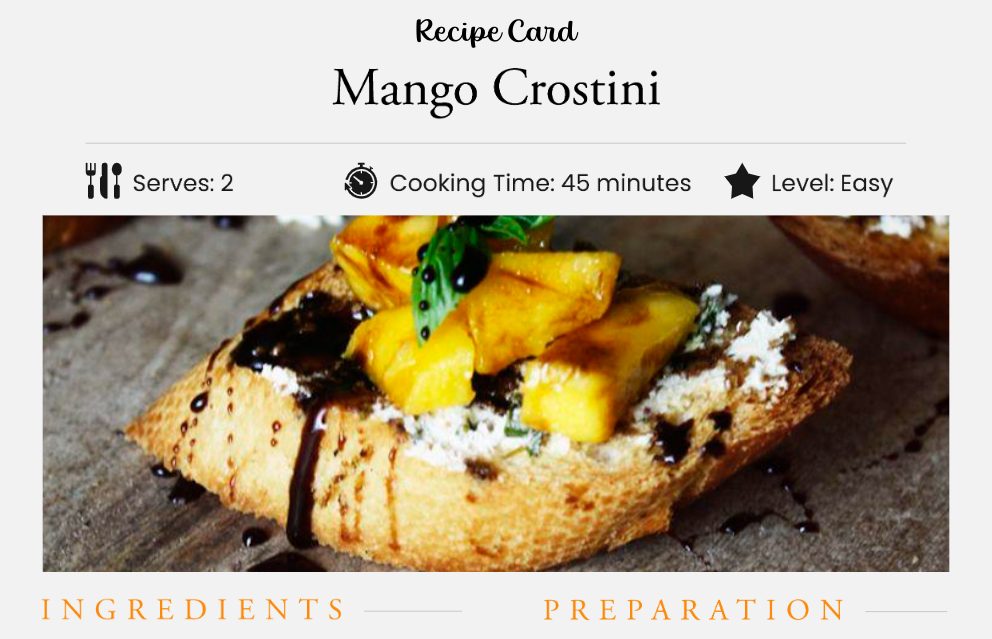Mango Crostini