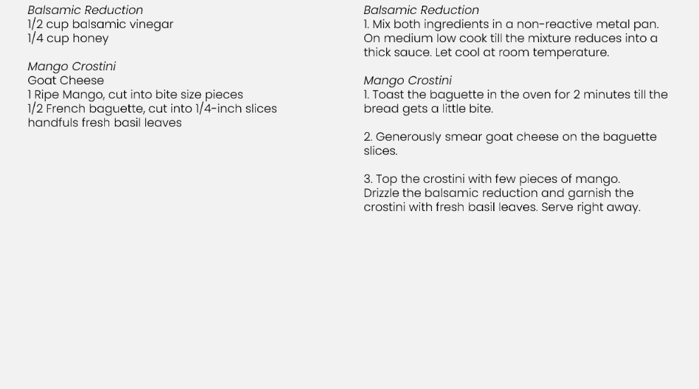Recipe For Mango Crostini