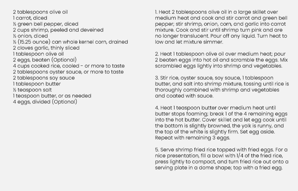 Recipe For Korean Shrimp Fried Rice
