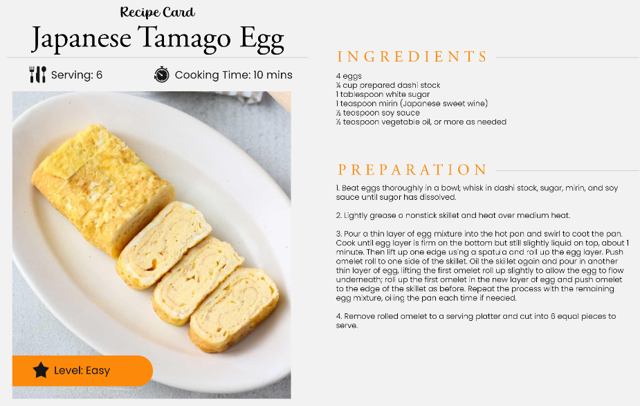 Japanese Tamago Egg