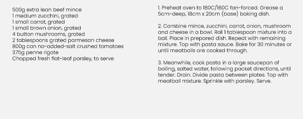 Recipe For Penne And Meatballs