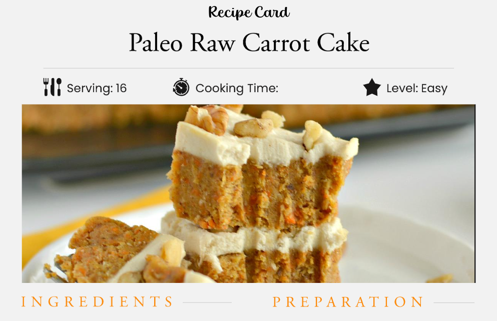 Paleo Raw Carrot Cake