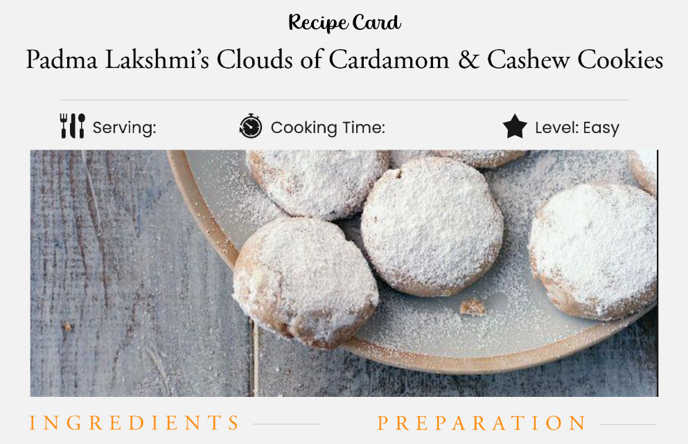 Clouds Of Cardamom & Cashew Cookies
