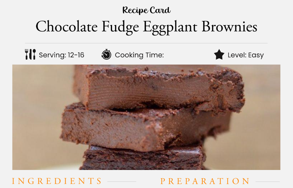 Chocolate Fudge Eggplant Brownies