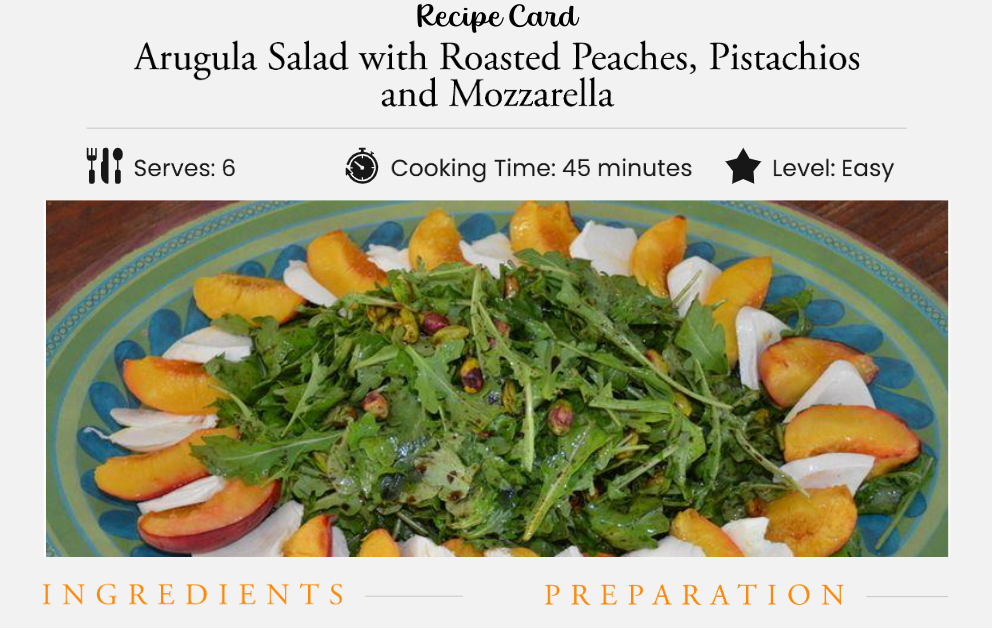Arugula Salad With Roasted Peaches