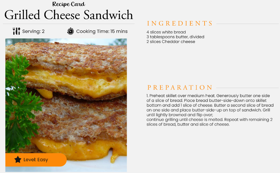 Recipe For Grilled Cheese Sandwich