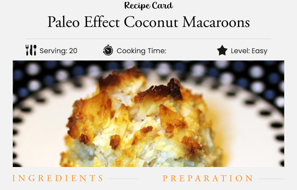 Paleo Effect Coconut Macroons