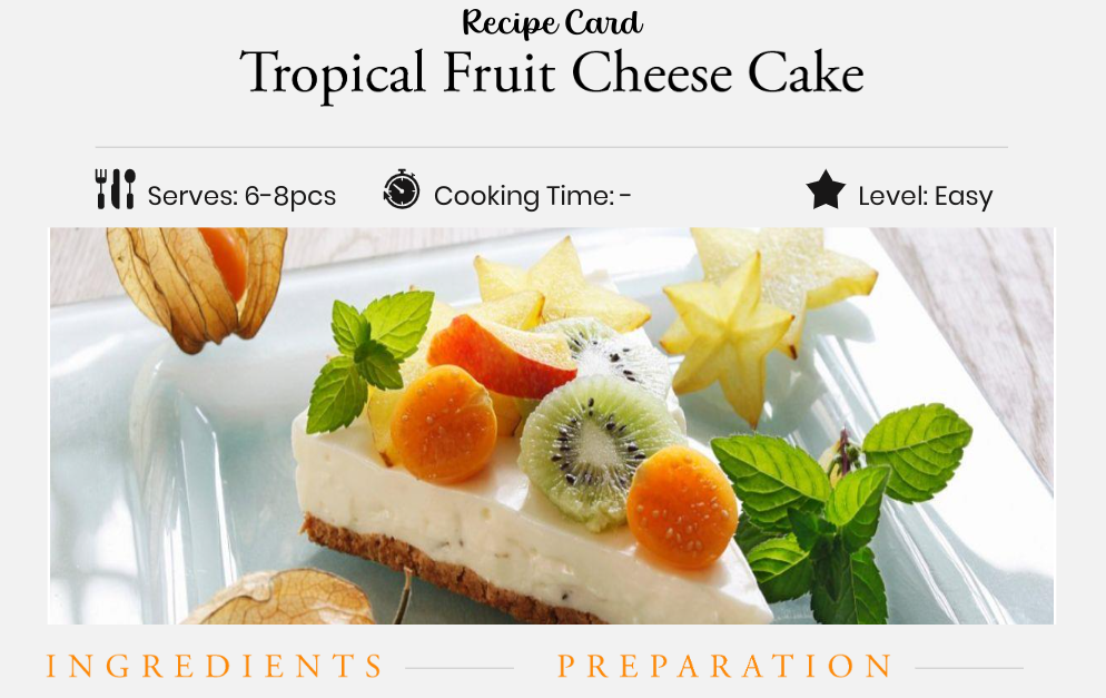 Tropical Fruit Cheese Cake
