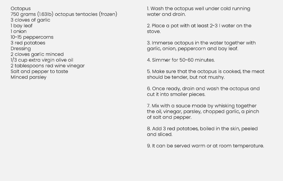 Recipe For Octopus Salad