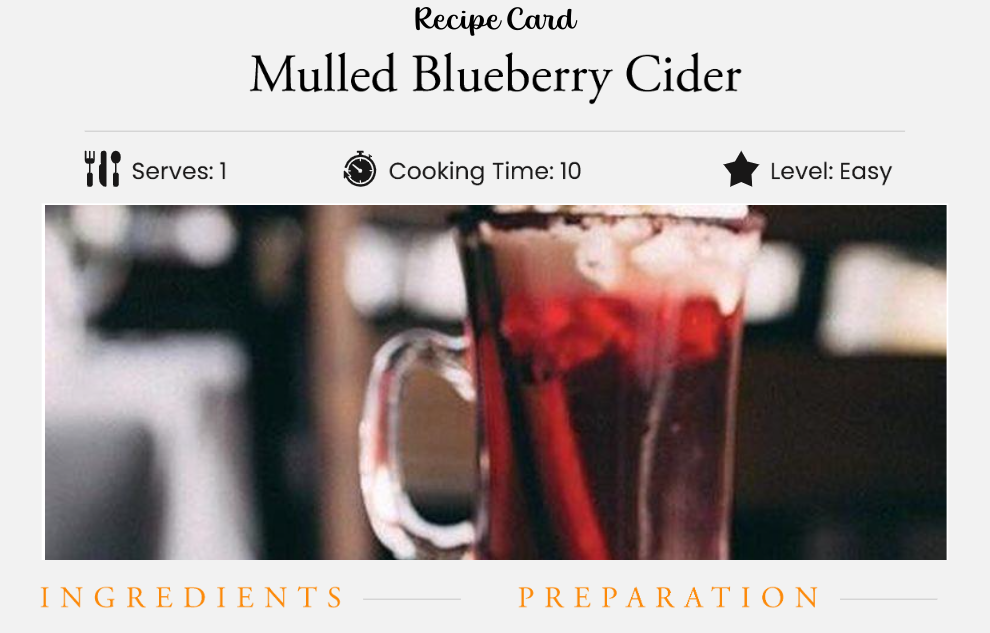 Mulled Blueberry Cider