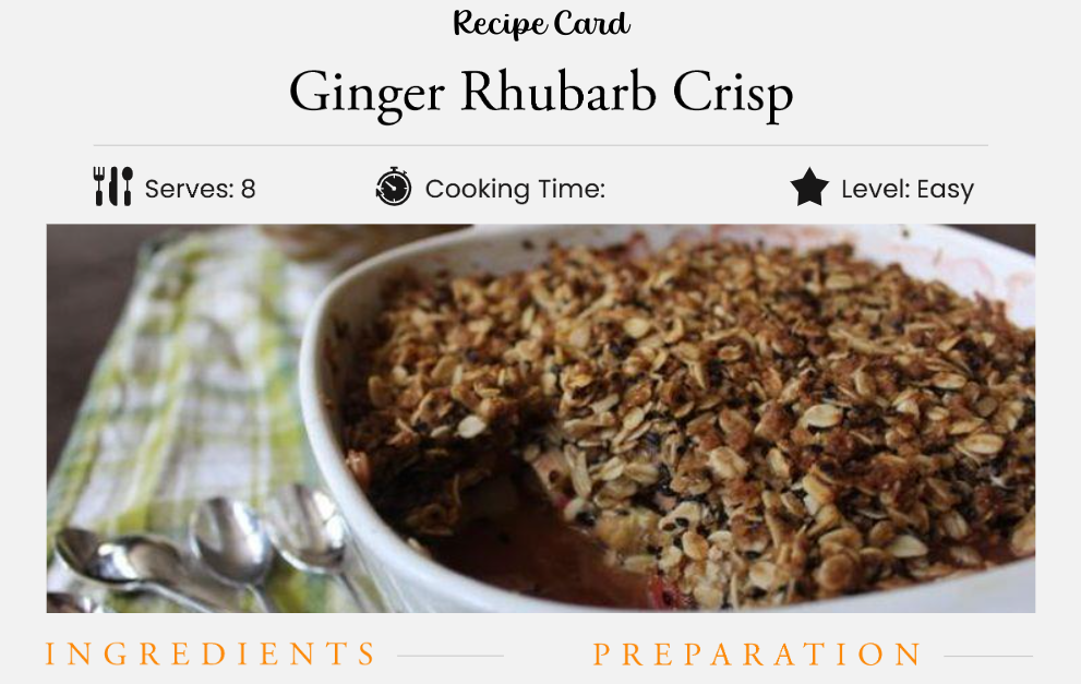 Ginger Rhubarb Crisp