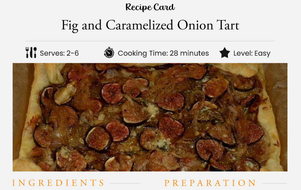 Fig & Caramelised Onion Tart
