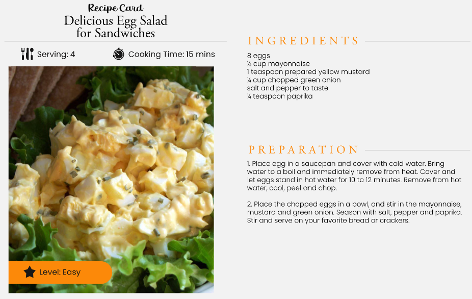 Recipe For Delicious Egg Salad For Sandwiches
