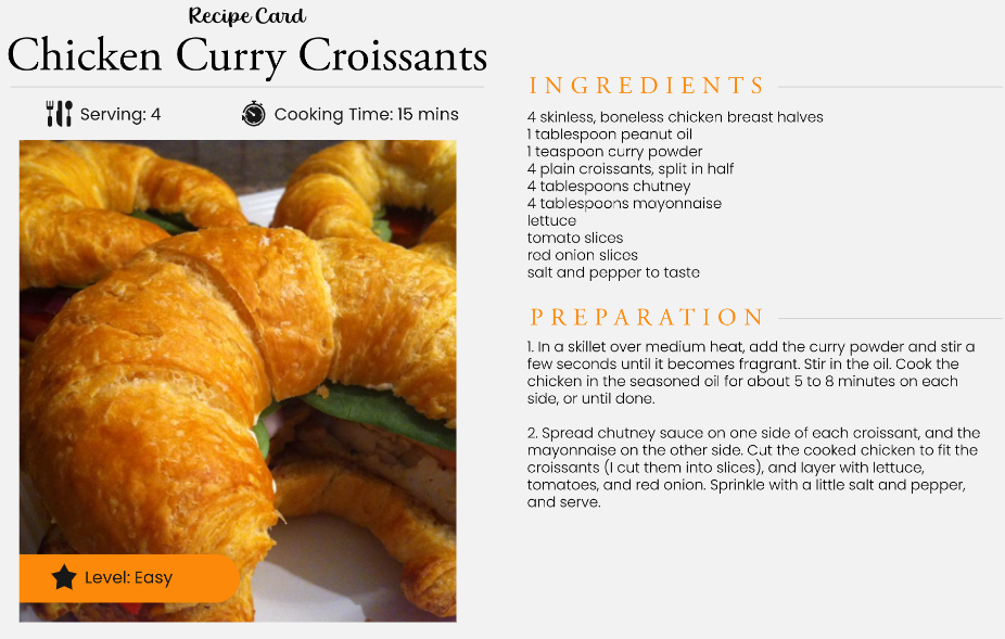 Recipe For Chicken Curry Croissants