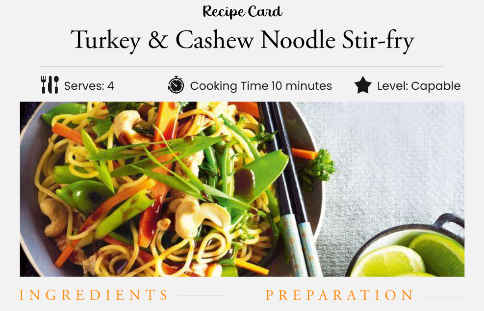 Turkey & Cashew Noodle Stir-Fry
