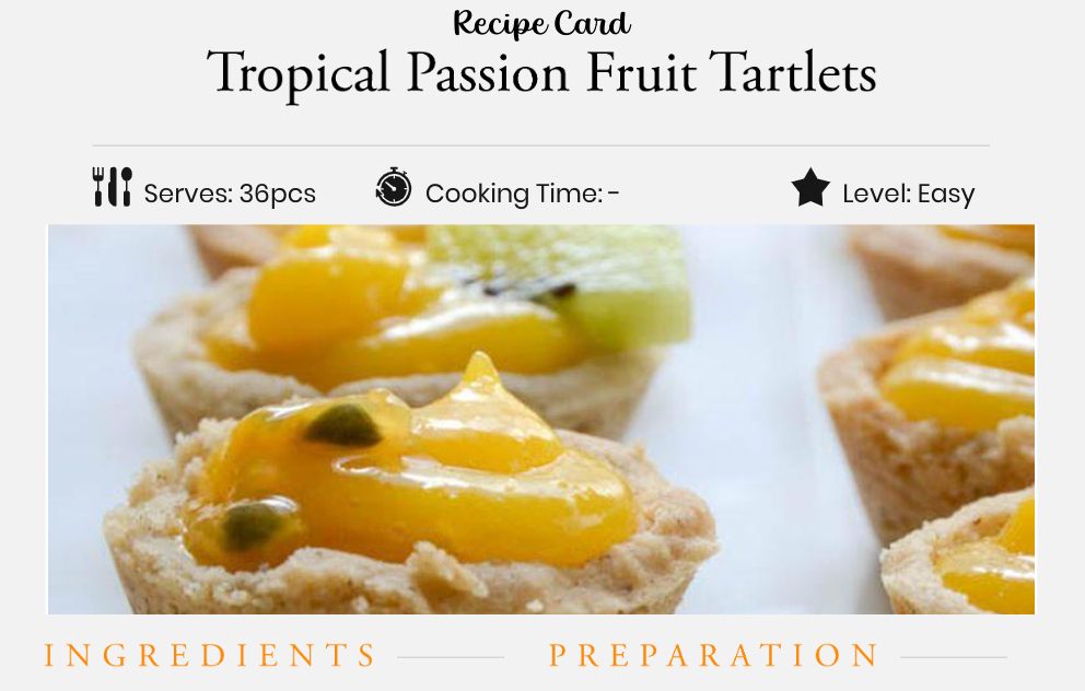 Tropical Passion Fruit Tartlets