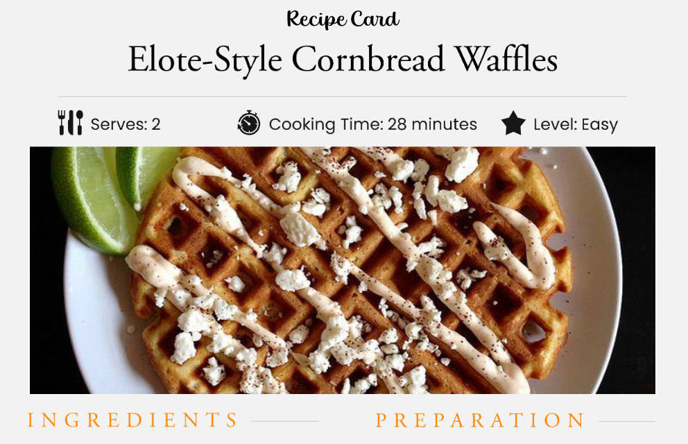 Elote Style Cornbread Waffles