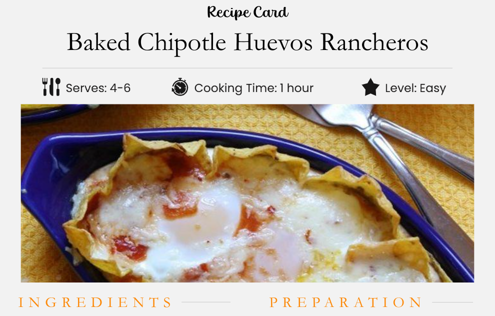 Baked Chipotle Huevos Rancheros