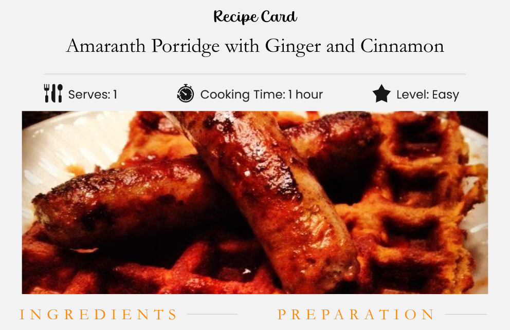 Amaranth Porridge With Ginger & Cinnamon
