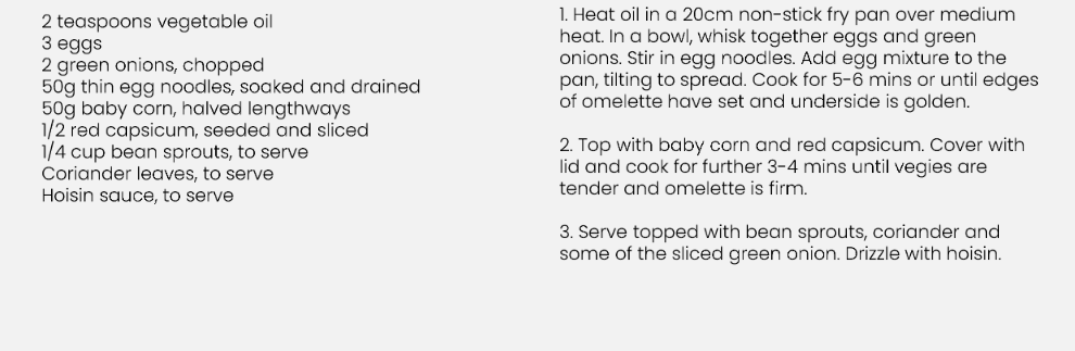 Recipe For Vegetable Noodle Omelette