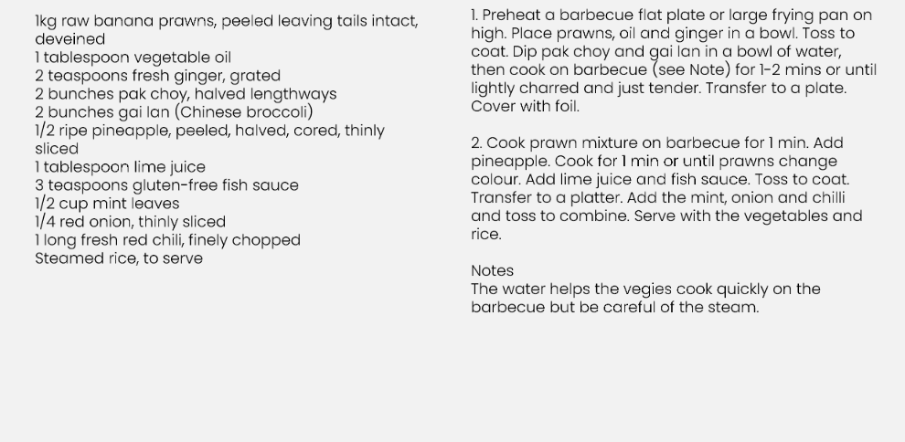 Recipe For Thai BBQ Prawns