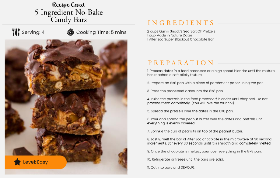 Recipe For 5 Ingredient No Bake Candy Bars