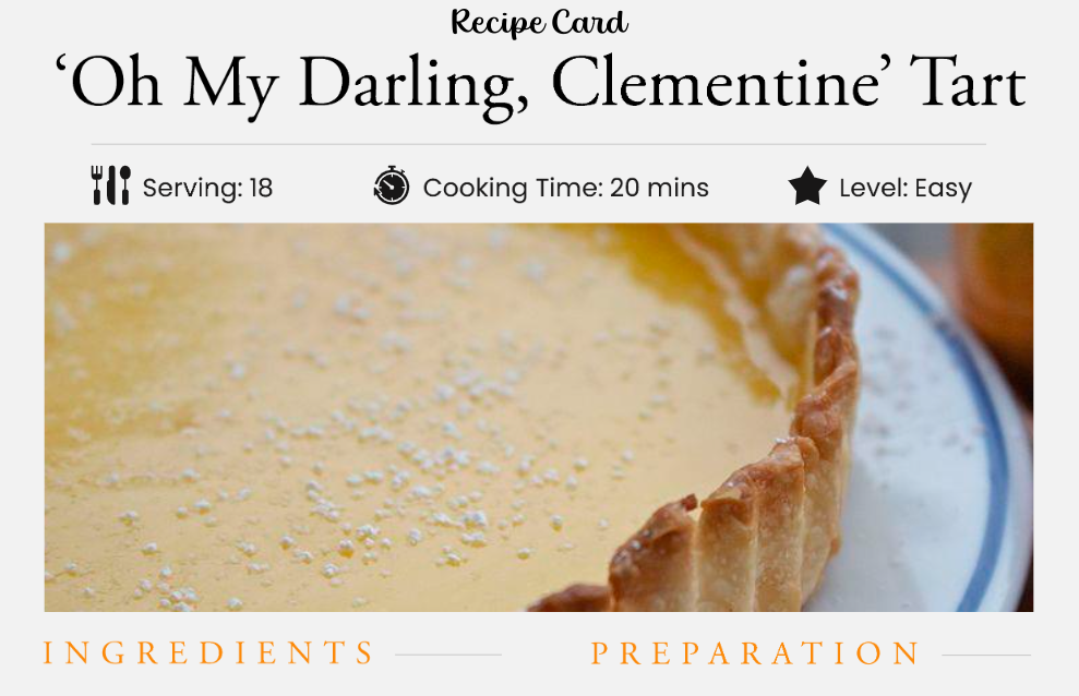 Oh My Darling Clementine Tart