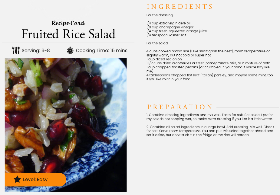 Recipe For Fruited Rice Salad
