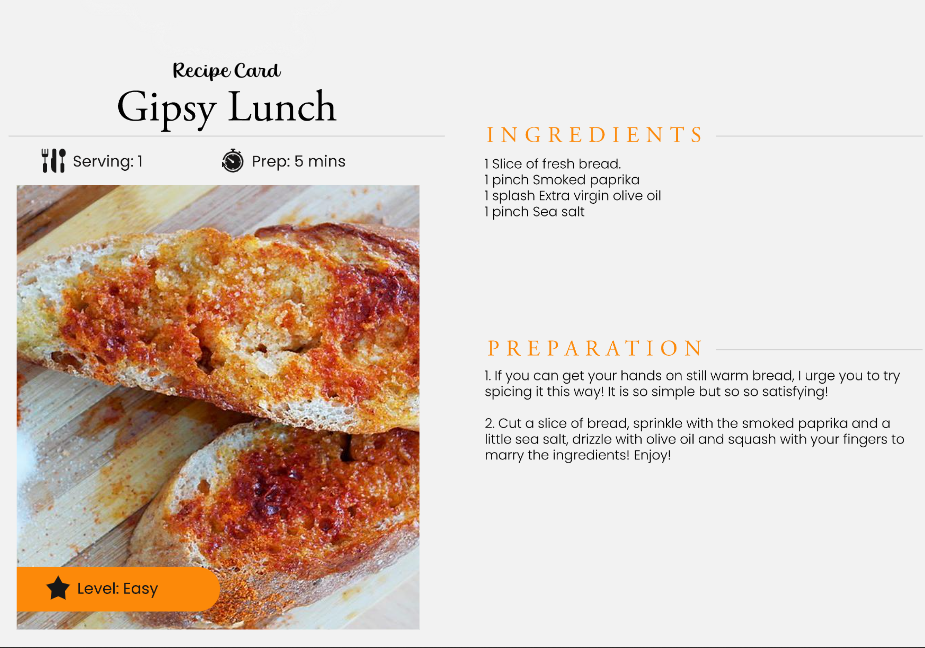 Recipe For Gipsy Lunch