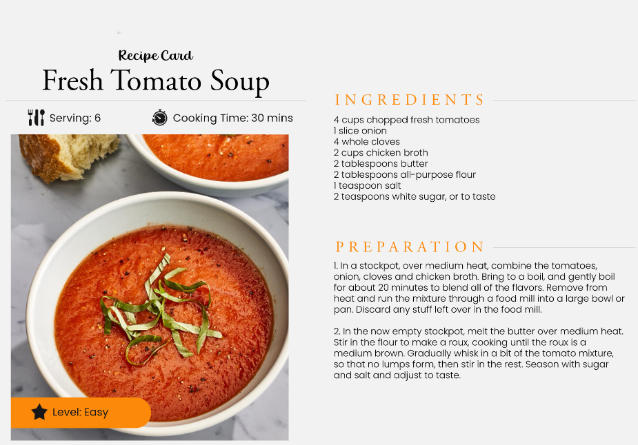 Recipe For Fresh Tomato Soup