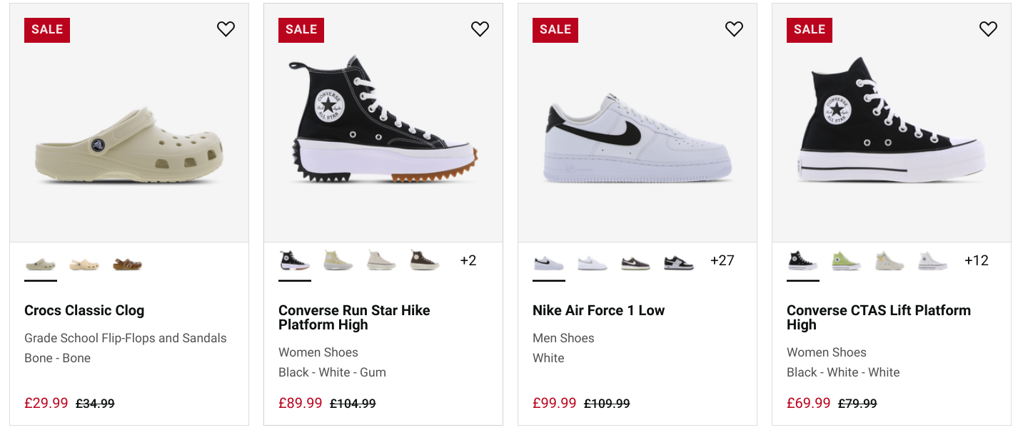 Foot Locker Trainers and Sneakers Sales Offers